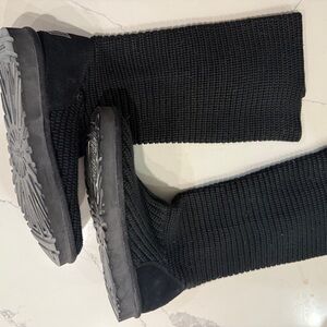 UGG Black Knit Boots